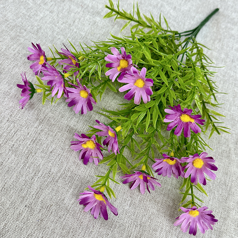 Buket od umjetnih svilenih cvjetova Daisy, marke Longyu Craft Flower, pogodan za vjenčanja i rekvizite za fotografiju