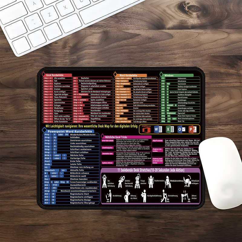 Pad ποντικιού γραφείου, μονόπλευρο, με ύφασμα υψηλής ποιότητας και βάση από φυσικό αντιολισθητικό καουτσούκ, μεταφορά θερμότητας, OEM/προσαρμογή