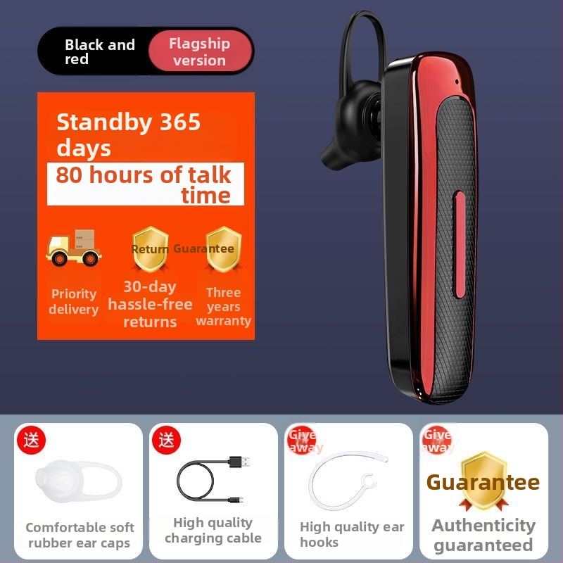 Bezdrôtové Bluetooth slúchadlo 5.0, jednostranné, kompaktný dizajn do auta, hands-free hovory, dlhá výdrž batérie, IPX4 vodeodolné, nízka latentnosť pre športové použitie