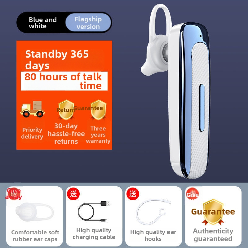 Bezdrôtové Bluetooth slúchadlo 5.0, jednostranné, kompaktný dizajn do auta, hands-free hovory, dlhá výdrž batérie, IPX4 vodeodolné, nízka latentnosť pre športové použitie