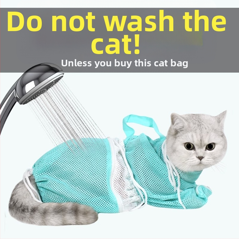 Powder Claw taška na umývanie mačky — piata generácia, proti škrabaniu, proti hryzeniu, fixná taška pre mačky