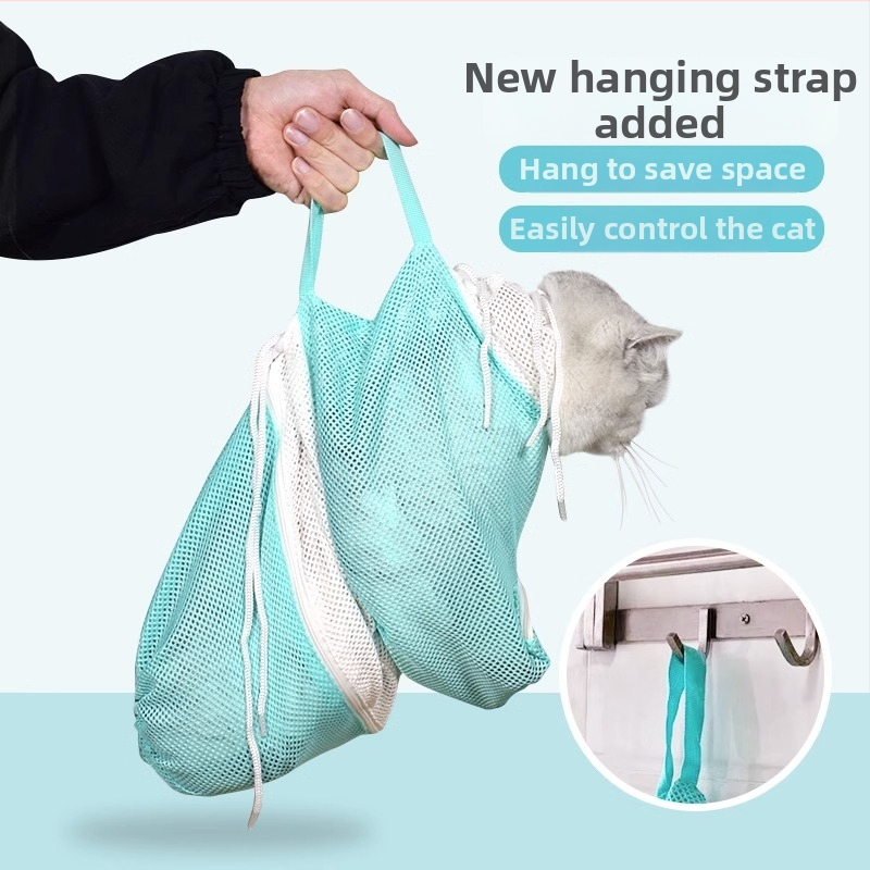Powder Claw taška na umývanie mačky — piata generácia, proti škrabaniu, proti hryzeniu, fixná taška pre mačky