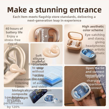 Bezdrôtové slúchadlá s kosťovou konduktivitou H16, klips dizajn, Bluetooth 5.3, dosah 15 m, dlhá výdrž batérie, športové inteligentné slúchadlá