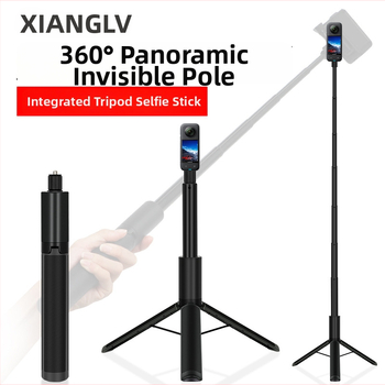 Integrirani stativ s nevidljivom šipkom za Insta360/GoPro akcijske kamere (Materijal: aluminijska legura + plastika; Prilagodba: Da; Stil: univerzalni; Bluetooth: Ne; Daljinsko upravljanje: Ne)