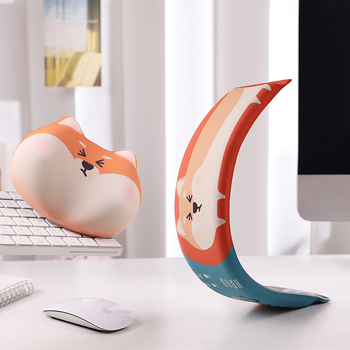 Μικρή σιλικονούχα επιφάνεια καρπού για ποντίκι με ύφασμα κάλυψη, στηριξη καρπού, θερμική μεταφορά λογότυπου, δυνατότητα προσαρμογής