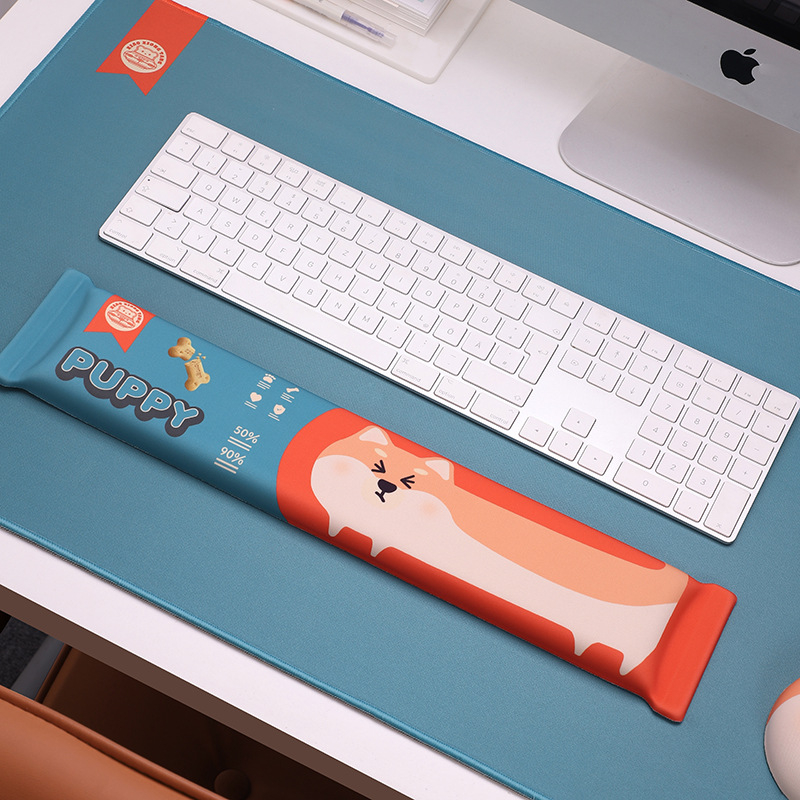 Μικρή σιλικονούχα επιφάνεια καρπού για ποντίκι με ύφασμα κάλυψη, στηριξη καρπού, θερμική μεταφορά λογότυπου, δυνατότητα προσαρμογής