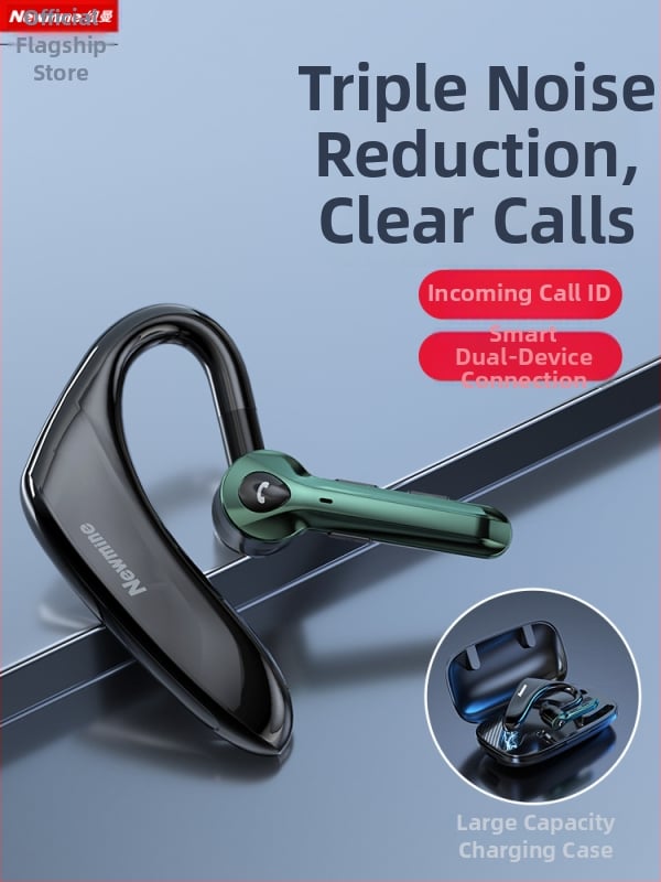 Belaidės Bluetooth ausinės vienai ausiai, sportinio stiliaus, skirtos važiavimui, triukšmo slopinimas, itin ilga baterijos veikimo trukmė