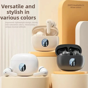 Căști Bluetooth semi-in-ear, fără fir, cu anulare zgomot, autonomie baterie peste 8 ore, Bluetooth 5.0, cip Qualcomm, IPX-6, hands-free pentru mașină