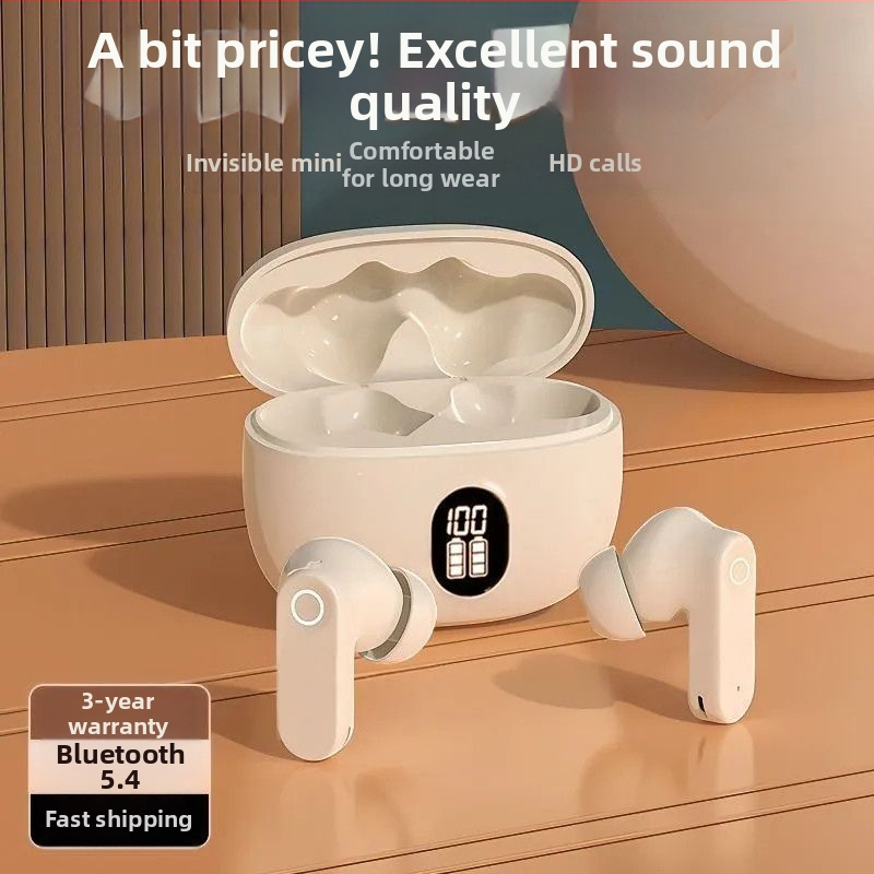 Căști Bluetooth semi-in-ear, fără fir, cu anulare zgomot, autonomie baterie peste 8 ore, Bluetooth 5.0, cip Qualcomm, IPX-6, hands-free pentru mașină