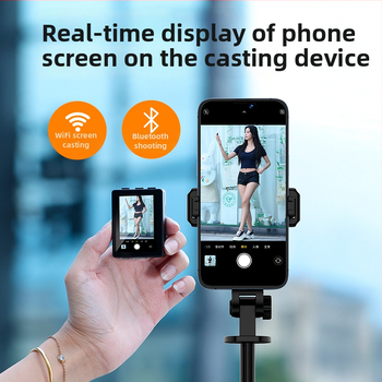 Selfie tyč s projekciou obrazovky a podlahovým trojnožným statívom pre telefón, univerzálne CL07