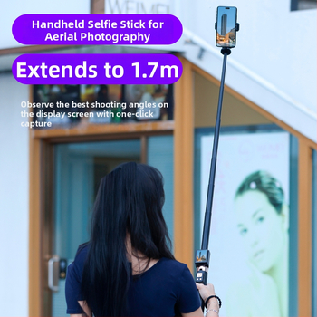 Selfie tyč s projekciou obrazovky a podlahovým trojnožným statívom pre telefón, univerzálne CL07