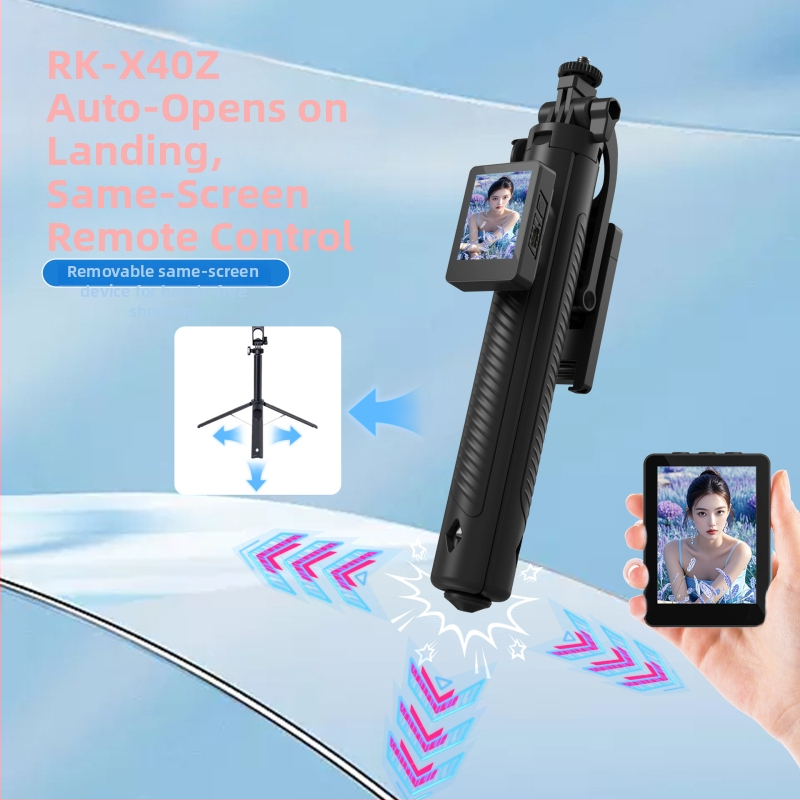 Selfie tyč s projekciou obrazovky a podlahovým trojnožným statívom pre telefón, univerzálne CL07