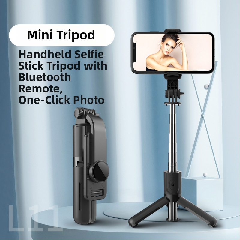 L10 selfie stick din aliaj de aluminiu, cu telecomandă Bluetooth și suport pentru transmisii live