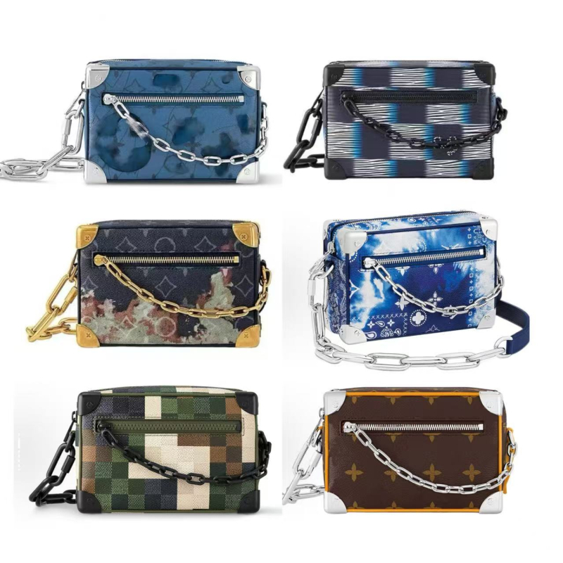 Muška PVC crossbody torba s monogramom, vodootporna, proširivi kapacitet, podstava od platna, jesen 2025