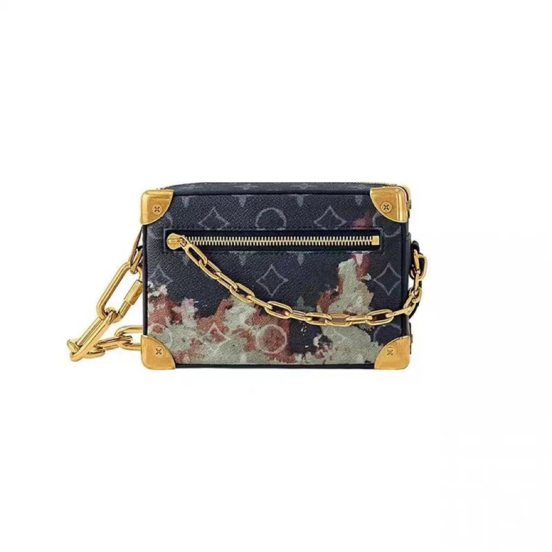 Muška PVC crossbody torba s monogramom, vodootporna, proširivi kapacitet, podstava od platna, jesen 2025