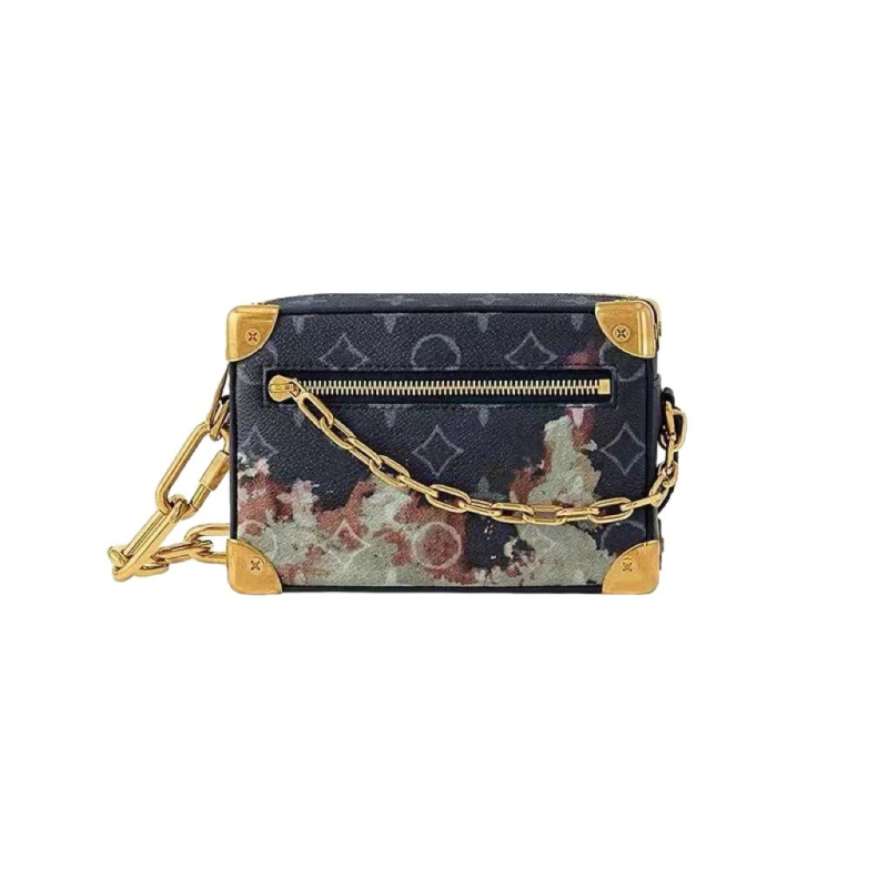 Muška PVC crossbody torba s monogramom, vodootporna, proširivi kapacitet, podstava od platna, jesen 2025