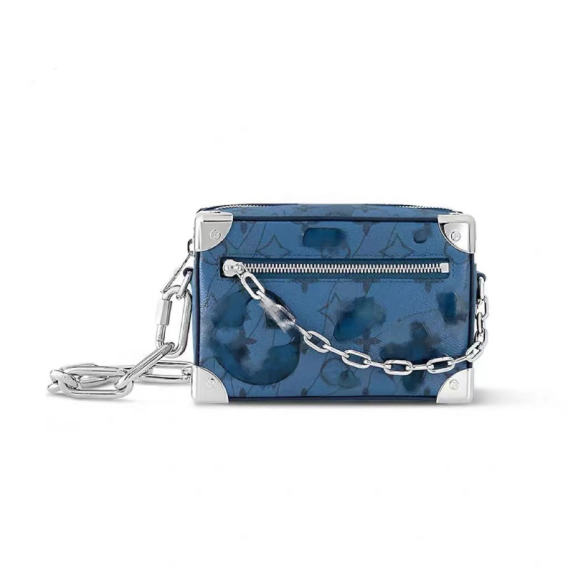 Muška PVC crossbody torba s monogramom, vodootporna, proširivi kapacitet, podstava od platna, jesen 2025