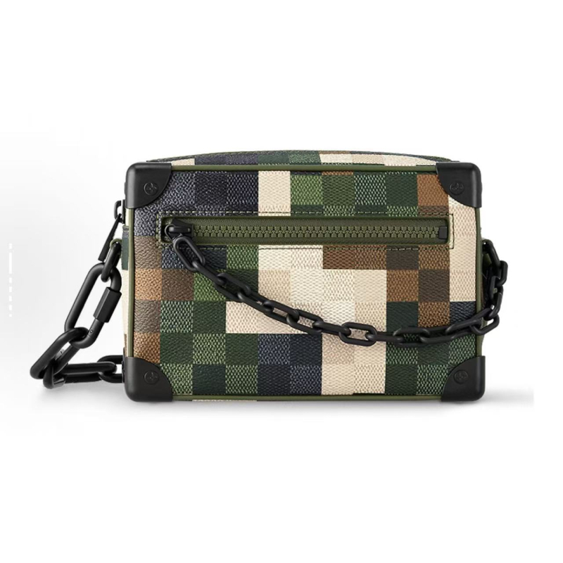 Muška PVC crossbody torba s monogramom, vodootporna, proširivi kapacitet, podstava od platna, jesen 2025