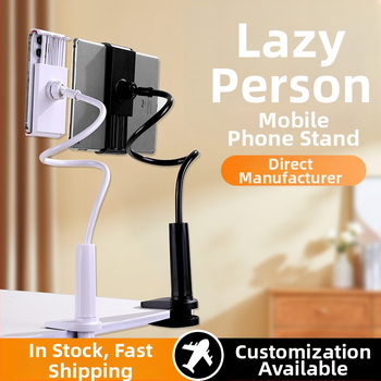 Držiak na telefón na stôl/nočného stolíka — 360° otáčanie, proti otrasom, z plastu