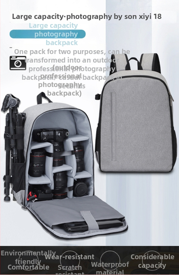 SLR fotoaparato krepšys – kuprinė, nailonas, unisex, fotografijos krepšys