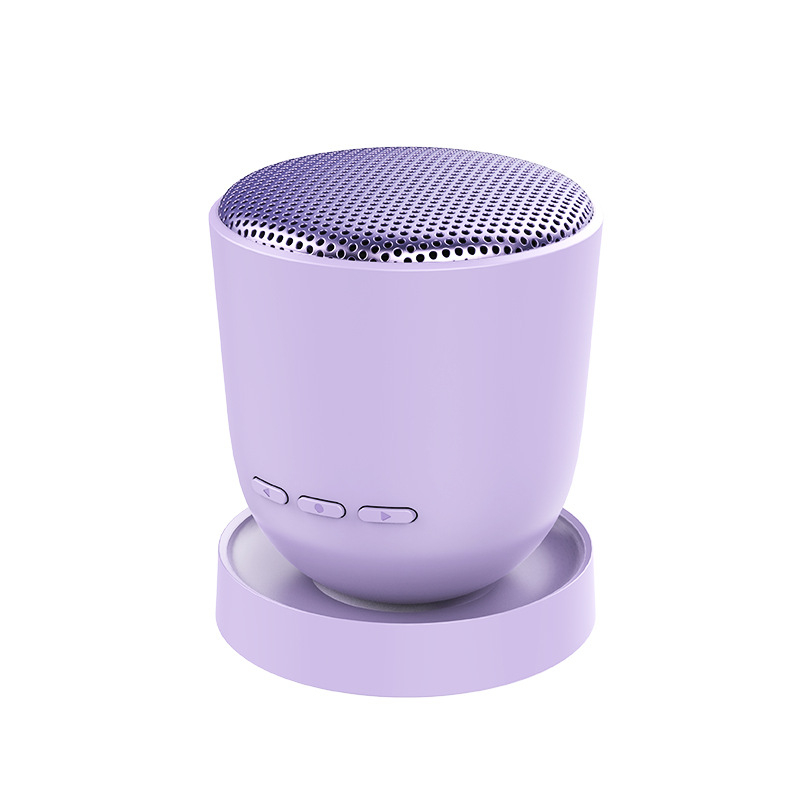 Prenosný Bluetooth reproduktor s magnetickou základňou a makrón dizajnom (Bluetooth 5.3, 5W, IPX5, 800–1000 mAh, dosah 10 m)