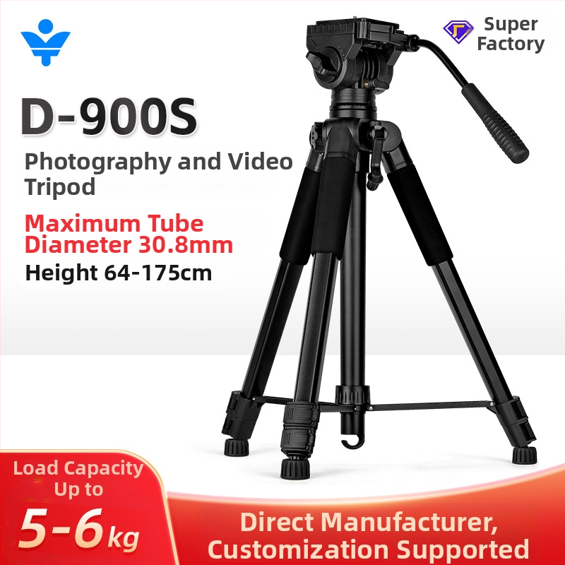 Prispôsobiteľný statív na DSLR s 3D gimbalom a držiakom pre mobilný telefón pre živé vysielanie, hliníková zliatina, 3 sekcie, rýchloupínacia doska, nosnosť 5 kg