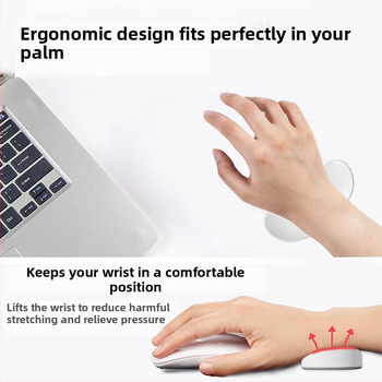 Ofisa rokas atbalsta spilventiņš – silikona, pretslīdēšana, ūdensizturīgs, viegli tīrāms; modelis Q8, ap 40 g, vienpusējs