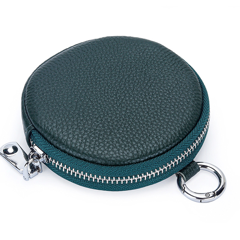 Portofel pentru monede din piele de vită – prim-strat, piele naturală, design uniform, stil urban minimalist, capacitate principală