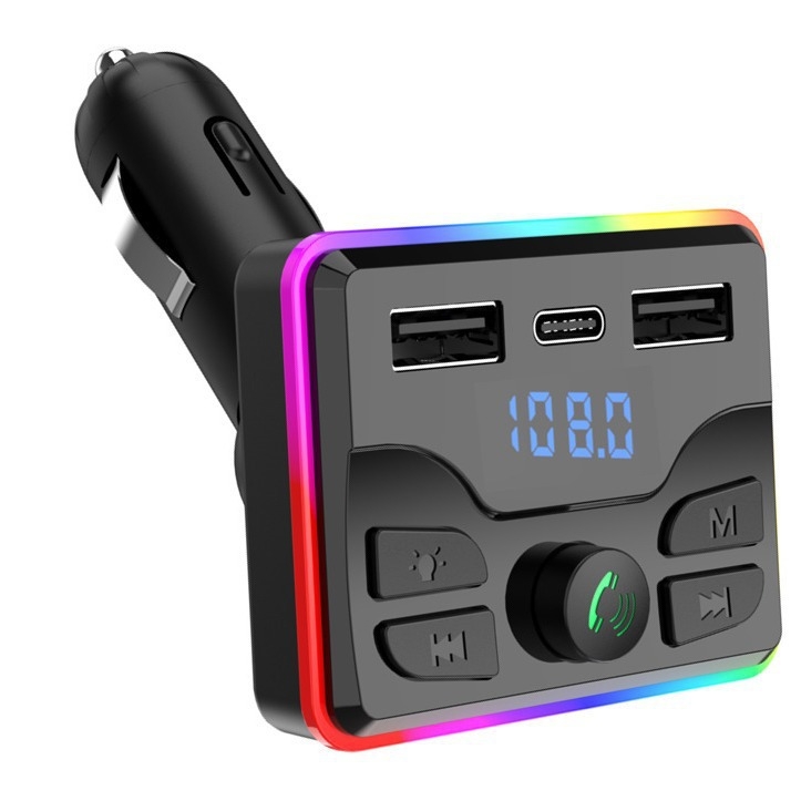 M51 autový MP3 prehrávač s Bluetoothom, hudba z U-disku, PD nabíjačka, rýchle nabíjanie, hands-free volania a FM vysielač — Model M51; Rozhranie: PD/USB/TF; Napájanie: 12V; Dĺžka prehrávania: 222