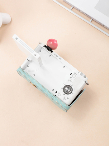 Sony ZVE10 bezzrkadlová kamera taška s koženým základom (polukomplekt) – PU koža, ohnutý ramenný popruh, vnútorné vnútro zo syntetickej kože, model ZVE10