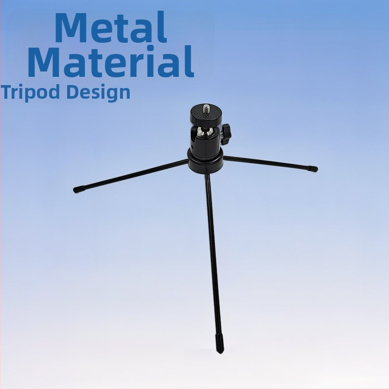 Stolný držiak na kameru a telefón, statív s 1/4 závitom, kovová pan-tilt hlava