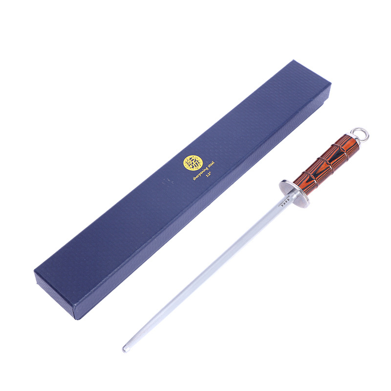 Ράβδος ακονίσματος από υψηλού άνθρακα ατσάλι — γερμανικής κατασκευής, μοντέρνος μινιμαλιστικός σχεδιασμός, κωδικός 01, για επαγγελματίες κρεοπώλες και οικιακά μαχαίρια κουζίνας