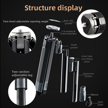 Stolný stojan na kameru - Lazy man bracket, hliníková zliatina, podpora personalizácie, všeobecný štýl