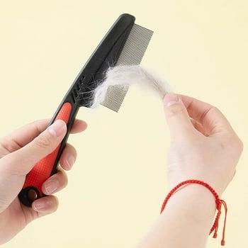 Pieptene pentru câini, anti purici, dinți densi, material ABS, pachet de 25 buc.