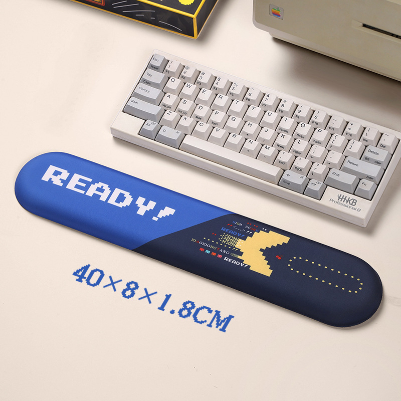 Malá silikónová podložka na zápästie pre myš s textilným povrchom, jednostranná, kreslený štýl, termotransfer tlač