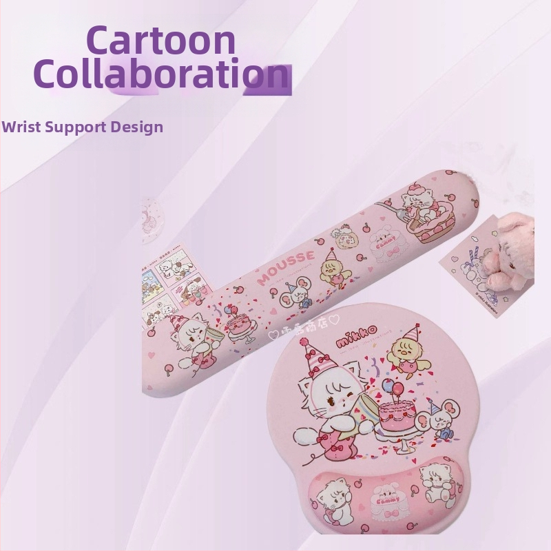 Podložka pod zápästie myši, prírodný kaučuk, protišmyková podložka na stôl pre kanceláriu a domov, s možnosťou vlastného potlačenia