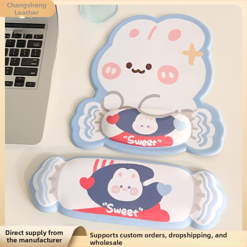 Stolová podložka pre myš a klávesnicu — gumová podložka na zápästie, jednostranná, podpora zápästia, možnosť prispôsobenia