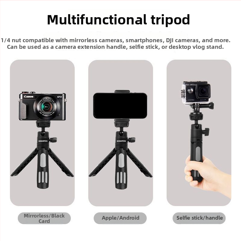 Alumíniový výsuvný statív a pevná konzola pre DJI Action4/5 Pro športovú kameru a mobilný telefón