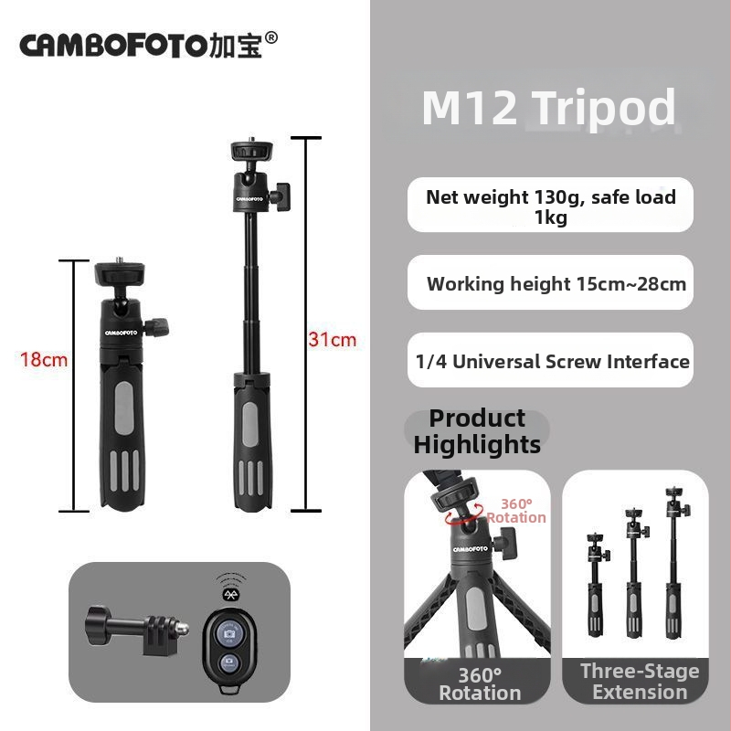 Alumíniový výsuvný statív a pevná konzola pre DJI Action4/5 Pro športovú kameru a mobilný telefón