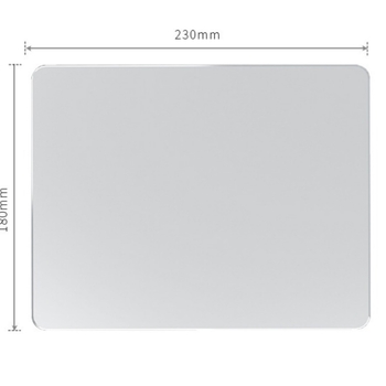 Подложка за мишка от алуминиева сплав – двустранна, метална повърхност, антихлъзгаща, съвместима с Apple и Huawei, обработка на повърхността