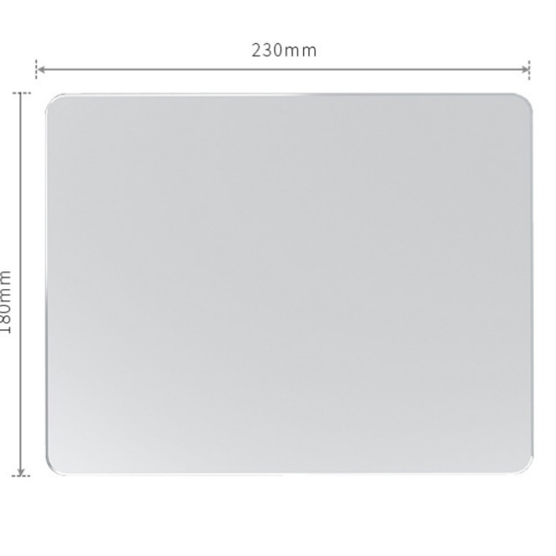 Подложка за мишка от алуминиева сплав – двустранна, метална повърхност, антихлъзгаща, съвместима с Apple и Huawei, обработка на повърхността