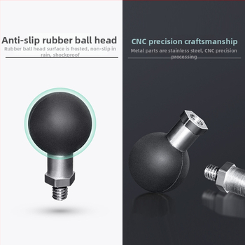 Držiak s guľovou hlavou pre kameru s 3/8-inch závitom, guľová hlava 38 mm, materiál nerezová oceľ + guma, nosnosť až do 7 kg