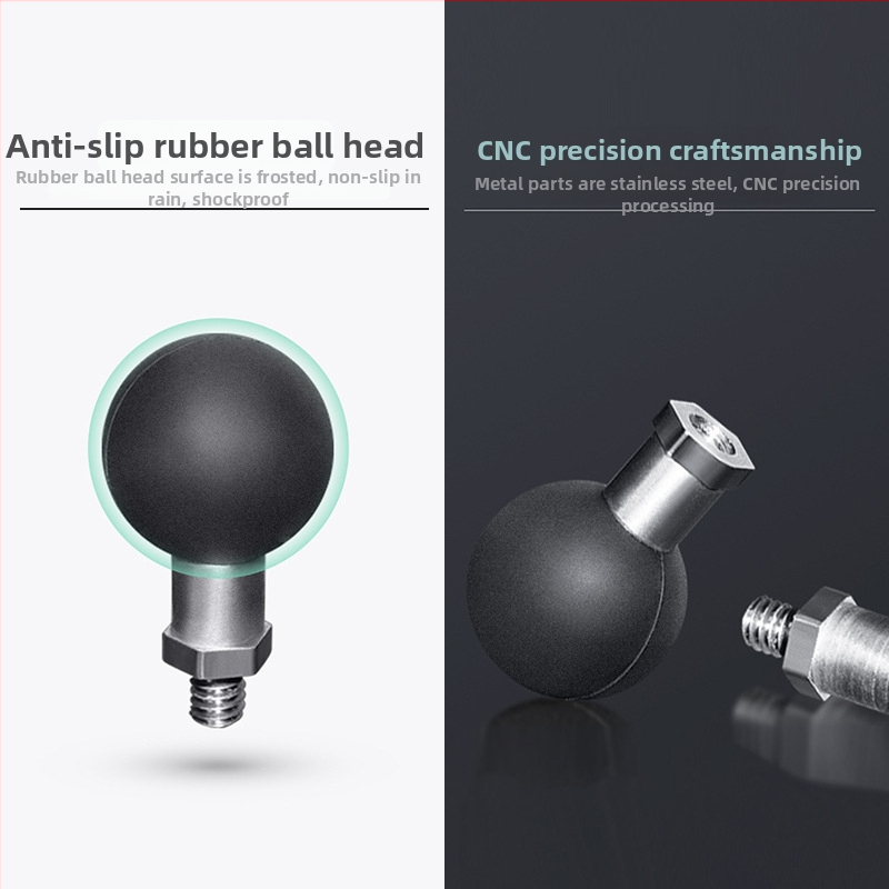 Držiak s guľovou hlavou pre kameru s 3/8-inch závitom, guľová hlava 38 mm, materiál nerezová oceľ + guma, nosnosť až do 7 kg