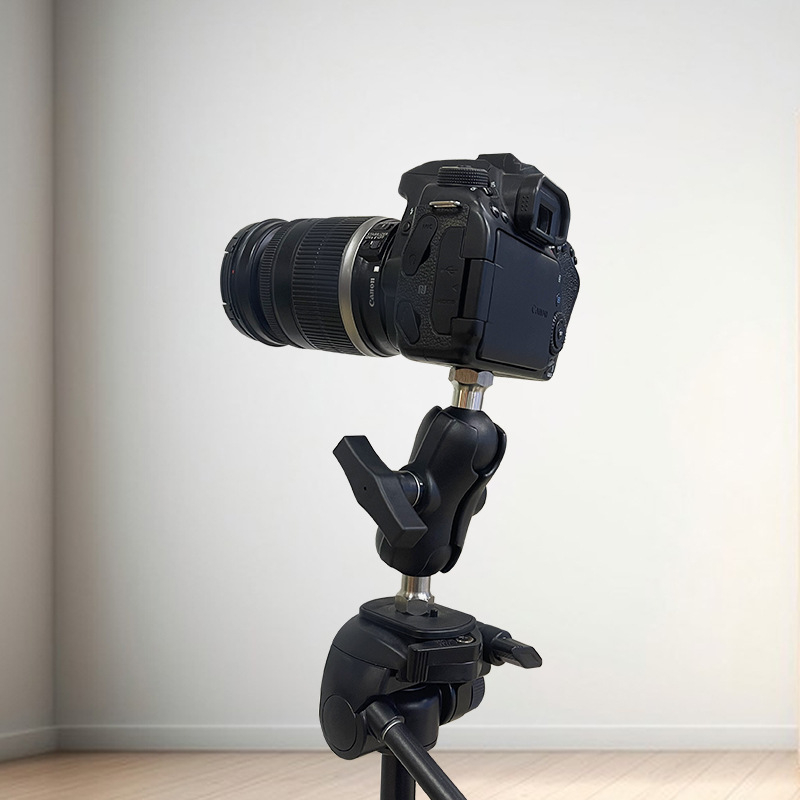 Držiak s guľovou hlavou pre kameru s 3/8-inch závitom, guľová hlava 38 mm, materiál nerezová oceľ + guma, nosnosť až do 7 kg