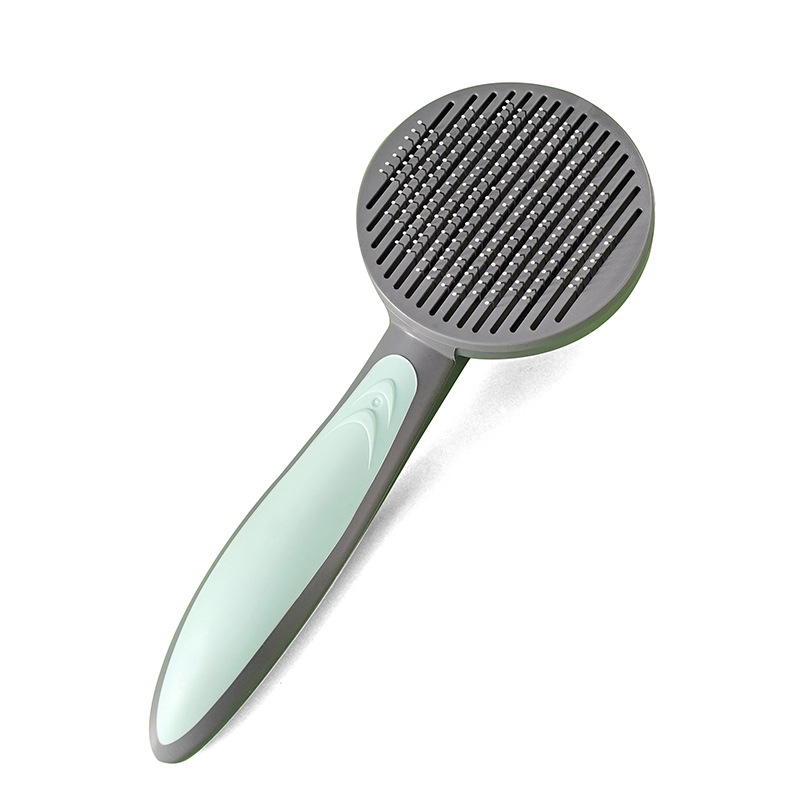 Bei Le pieptene plastic pentru îndepărtarea părului la animale de companie, auto-curățare, pentru pisici și câini