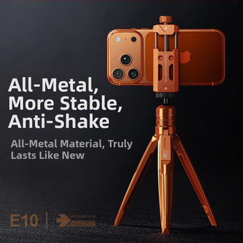 Držiak nadhladné snímky z hliníkovej zliatiny, prenosný skladací statív pre bezzrkadlovky a smartfóny, proti traseniu