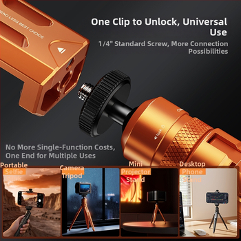 Držiak nadhladné snímky z hliníkovej zliatiny, prenosný skladací statív pre bezzrkadlovky a smartfóny, proti traseniu