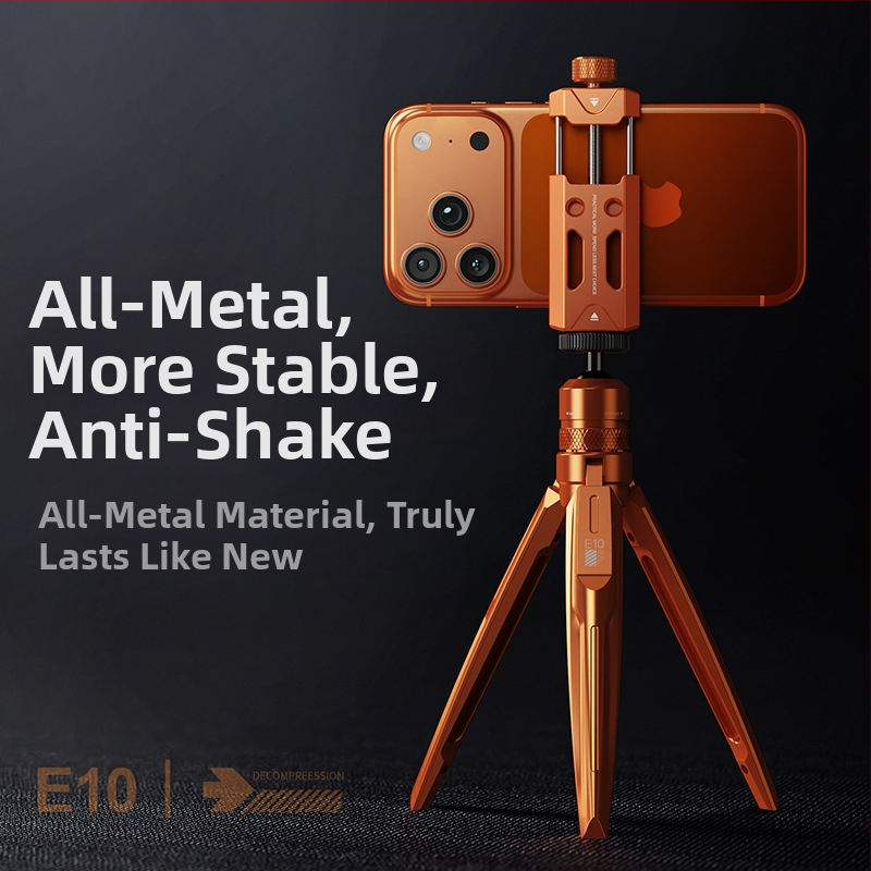 Držiak nadhladné snímky z hliníkovej zliatiny, prenosný skladací statív pre bezzrkadlovky a smartfóny, proti traseniu