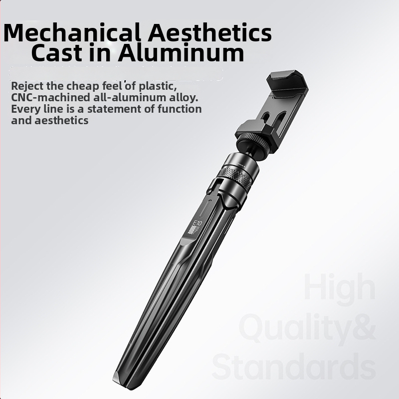 Držiak nadhladné snímky z hliníkovej zliatiny, prenosný skladací statív pre bezzrkadlovky a smartfóny, proti traseniu