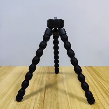 Επιτραπέζιος ευέλικτος τρίποδας με κεφαλή πανόραμα-κλίσης για κινητά τηλέφωνα, σώμα από σιλικόνη και κράμα αλουμινίου